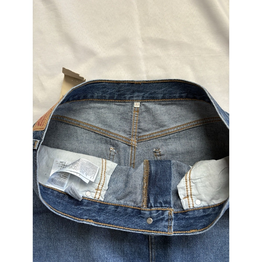 NEW Levi's High Rise Back Slit Skirt Women Size 33 Levi's Demi Skirt JEAN SKIRT - Picture 7 of 14